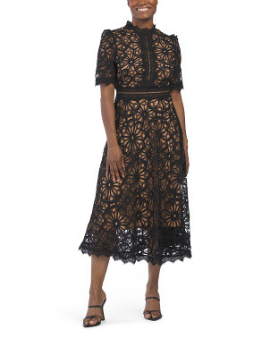 Short Sleeve Lace Midi Dress | Midi Dresses | Marshalls | Marshalls