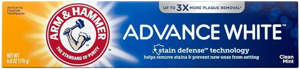 ARM & HAMMER Advance White Baking Soda & Peroxide Toothpaste, Extreme Whitening 4.3 oz (Pack of 2... | Amazon (US)