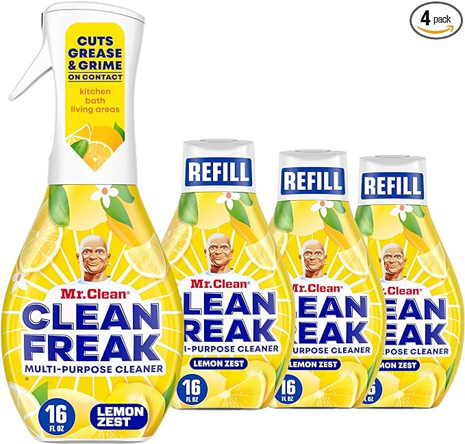 Mr. Clean Clean Freak Multi Surface Cleaning Spray, Deep Cleaning Mist Starter Kit and Refill Bun... | Amazon (US)