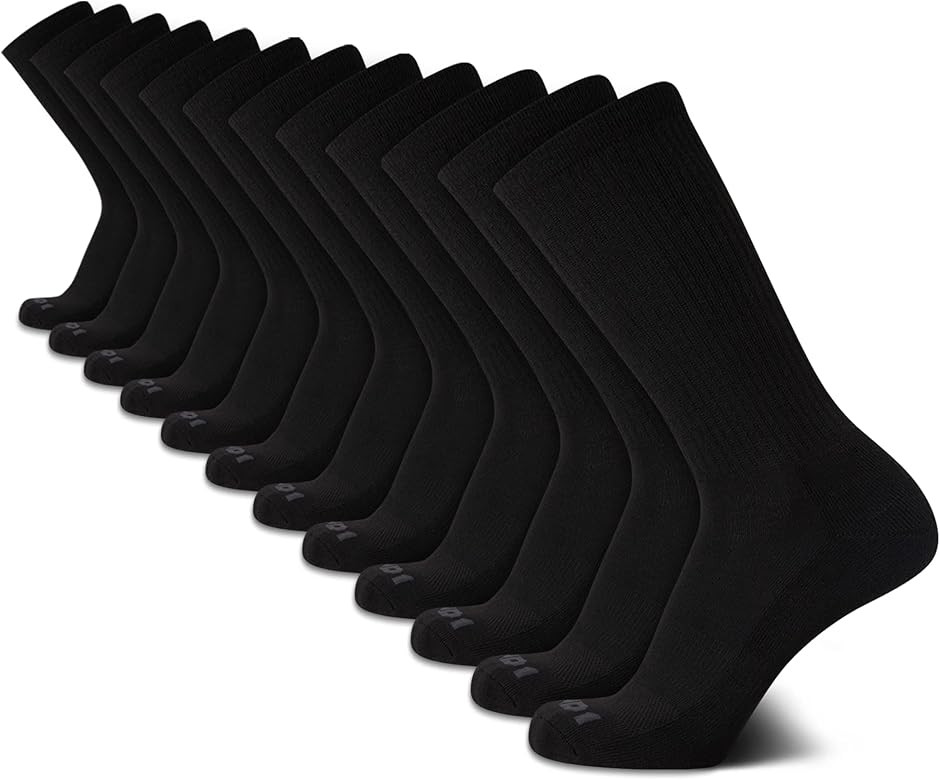 AND1 Men's Athletic Arch Compression Cushion Comfort Crew Socks (12 Pack) | Amazon (US)