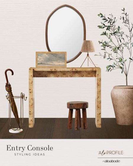 Entry Console // styling ideas, decor, home decor, foyer styling, vintage inspired decor, brass mirror, lived in decor, entry styling, styled rooms, home decor