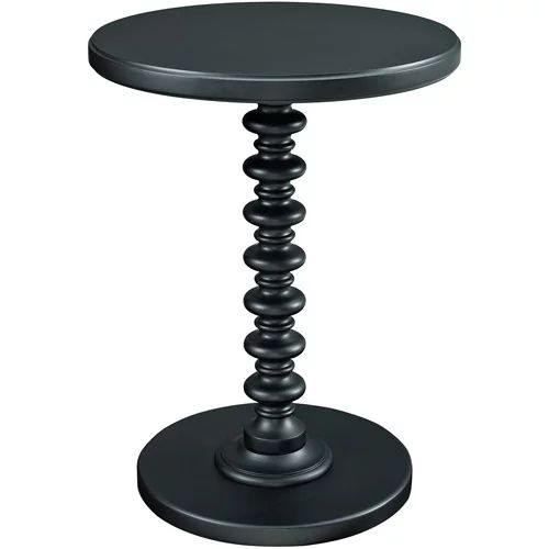 Spectrum Round Spindle Accent Side Table, Black | Walmart (US)