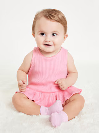 Sleeveless Ribbed Ruffle-Trim Top and Shorts Set for Baby | Old Navy | Old Navy (US)