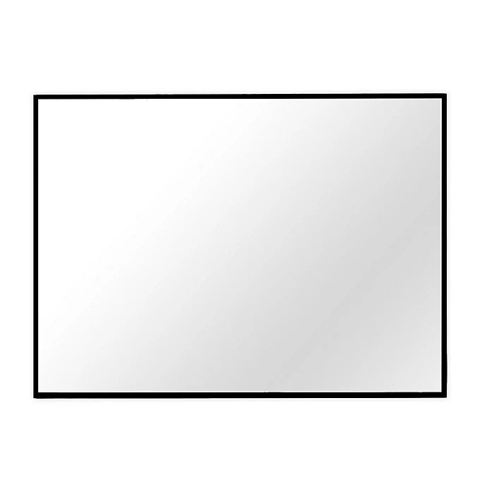 38-Inch x 26-Inch Rectangular Bathroom Vanity Mirror in Black | Bed Bath & Beyond