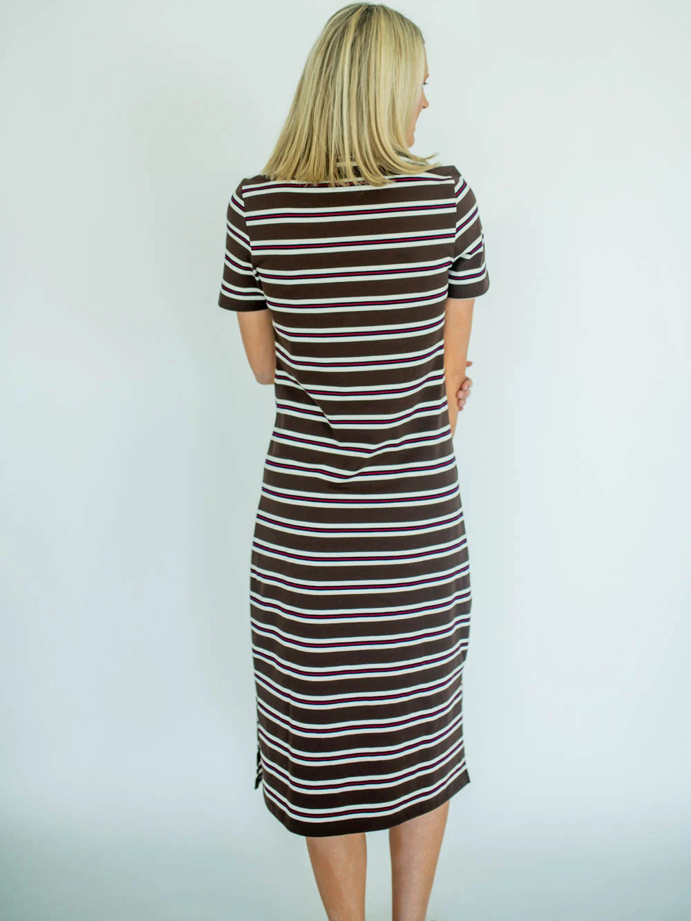 Ryann Tall T-Shirt Dress - Brown Multi | Amalli Talli