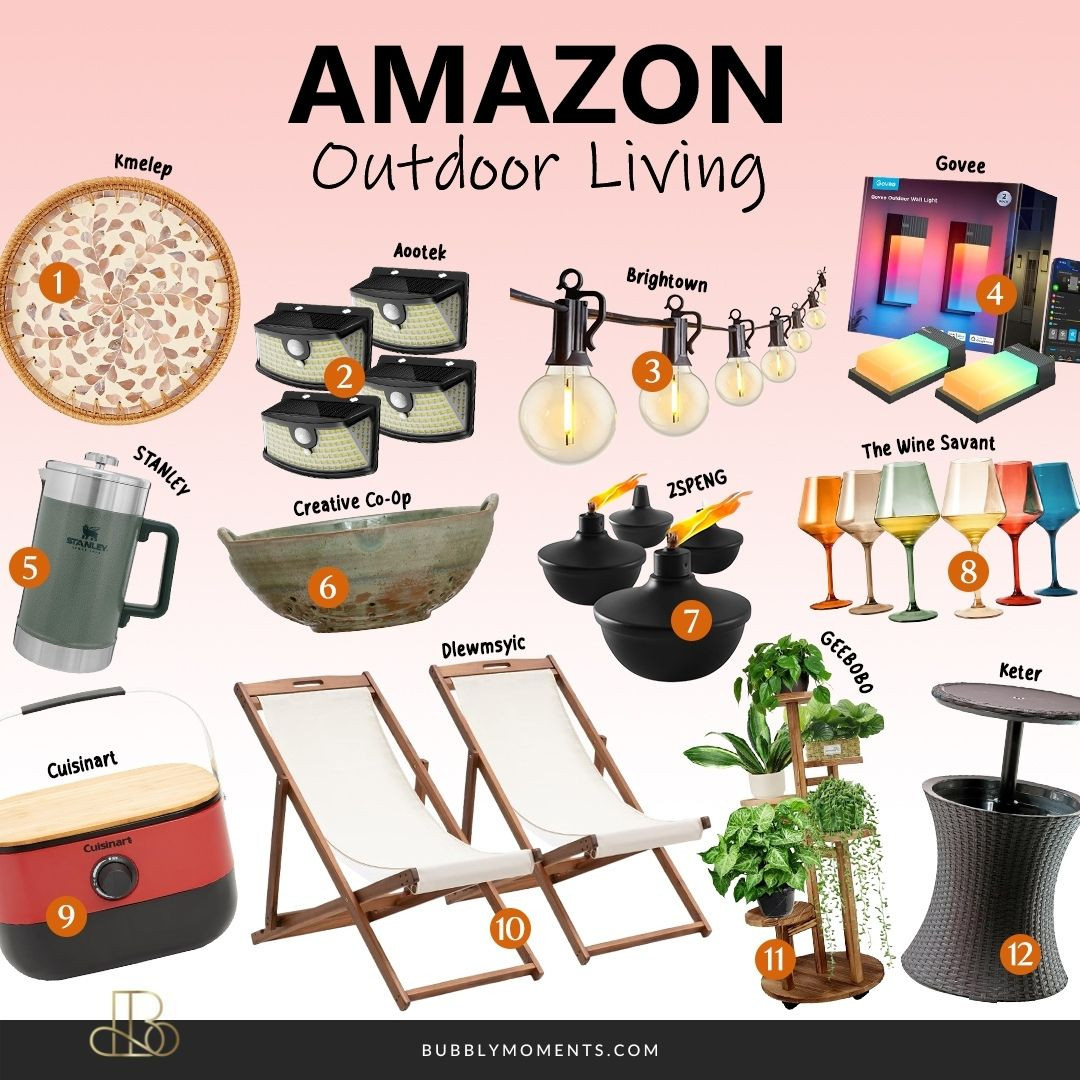 Make the most of sunny days with these Outdoor Living and Entertaining Must Haves ☀️ These Amazon finds are perfect for upgrading your patio, balcony, or backyard and making every gathering feel special. From comfy outdoor seating and cozy cushions to string lights, serving pieces, and stylish decor, these essentials help you create a space that’s both functional and inviting.
Whether you’re hosting a backyard BBQ, a casual dinner with friends, or just relaxing outside with family, the right setup makes everything easier and more enjoyable. Add simple touches like warm lighting and layered textures to create a welcoming outdoor vibe everyone will love.
Tap to explore all my outdoor favorites and save this post for your next get-together 🌿
#LTKHome #OutdoorLiving #OutdoorEntertaining #PatioDecor #BackyardGoals #AmazonFinds #HomeInspo #SummerVibes #OutdoorDecor #PatioSeason #EntertainingAtHome #GardenParty #HomeEssentials  

 