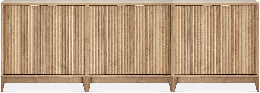 mopio Brooklyn Fluted Storage Cabinet, Modular Accent Buffet Sideboard with Adjustable Shelf, FSC... | Amazon (US)