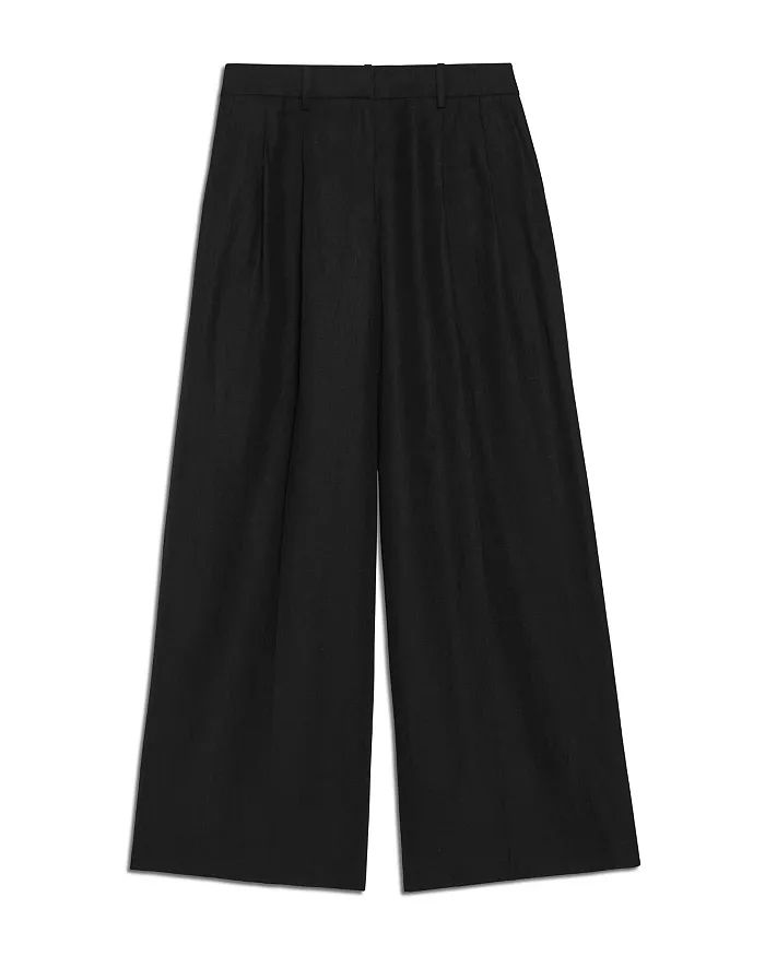 Linen Pleat Front Wide Leg Pants | Bloomingdale's (US)