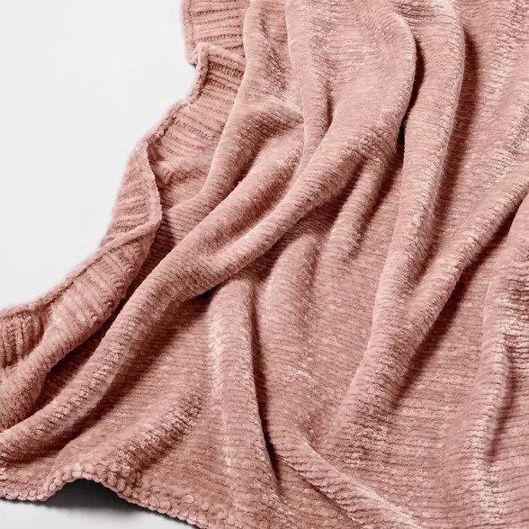 50"x60" Shiny Chenille Throw Blanket Blush - Project 62™ | Target
