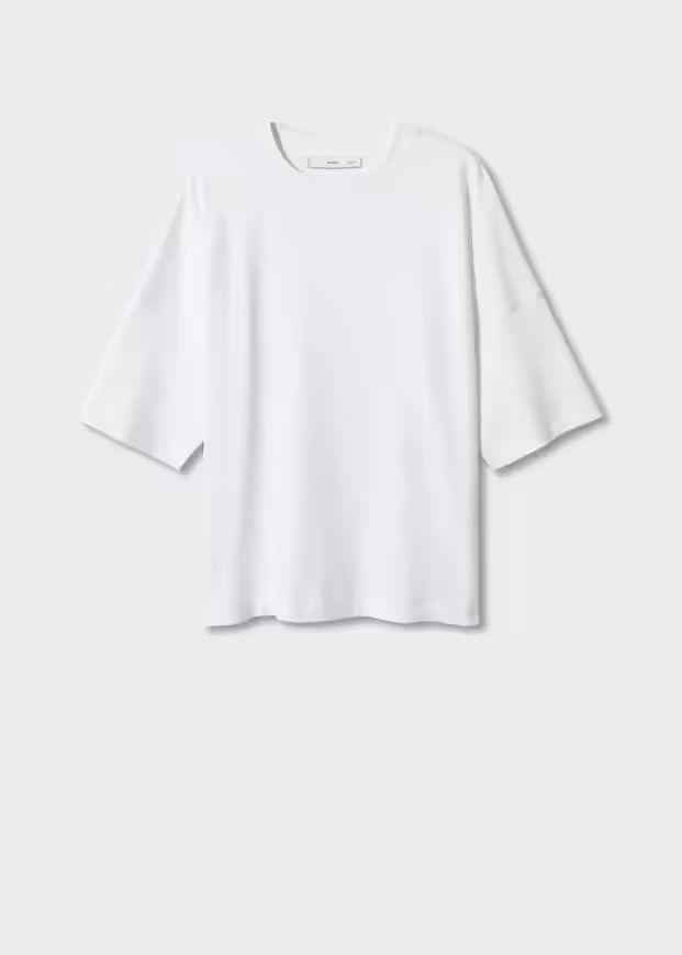 Oversize cotton t-shirt -  Women | Mango United Kingdom | MANGO (UK)