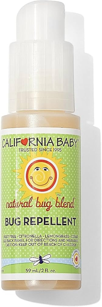 California Baby Natural Bug Repellent Spray | Citronella & Lemongrass Bug Spray | DEET-Free | Rep... | Amazon (US)