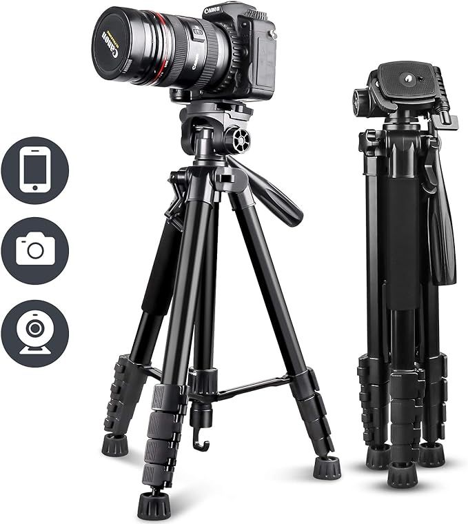 UBeesize 67” Camera Tripod with Travel Bag, Cell Phone Tripod with Wireless Remote and Phone Ho... | Amazon (US)
