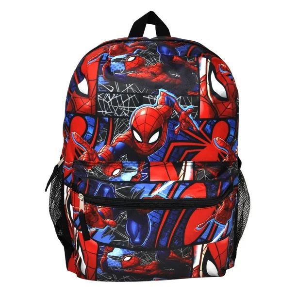 Marvel - Boys Kids Marvel Spider-Man Backpack 16" Superhero All-over Front & Side Pockets - Walma... | Walmart (US)