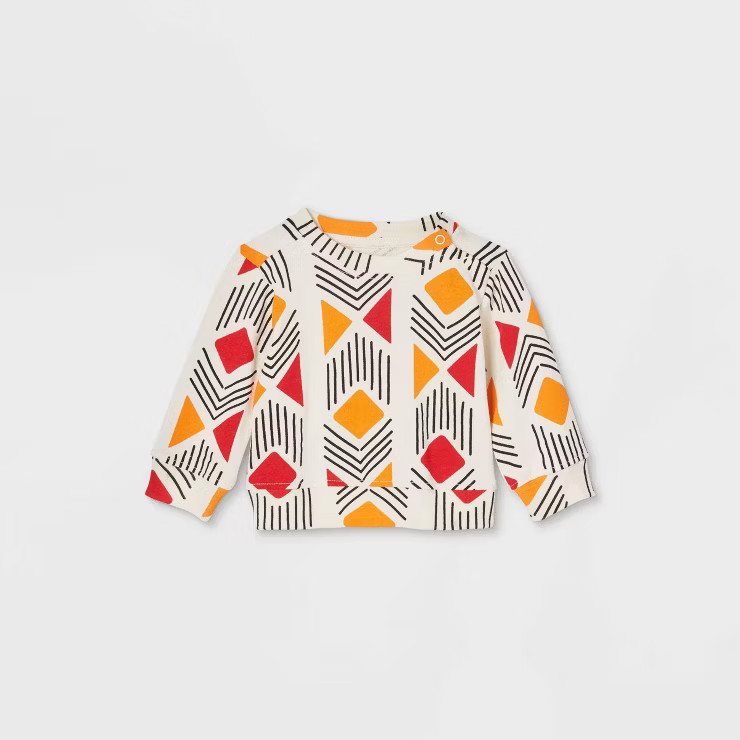 Black History Month Baby Dusu Crewneck Pullover Sweater - Cream Abstract | Target