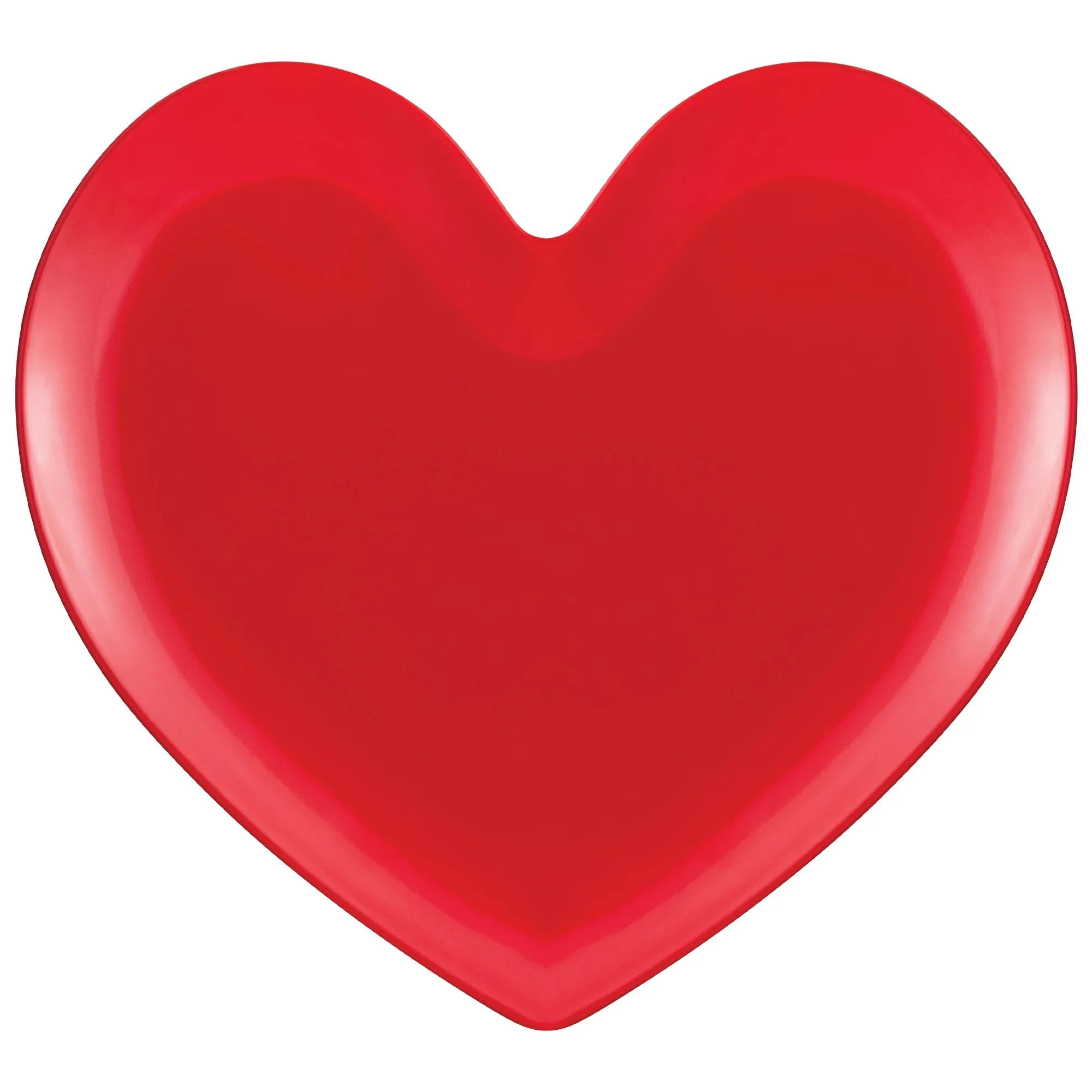 Red Heart Shaped Melamine 9" Plate, 1ct | Walmart (US)