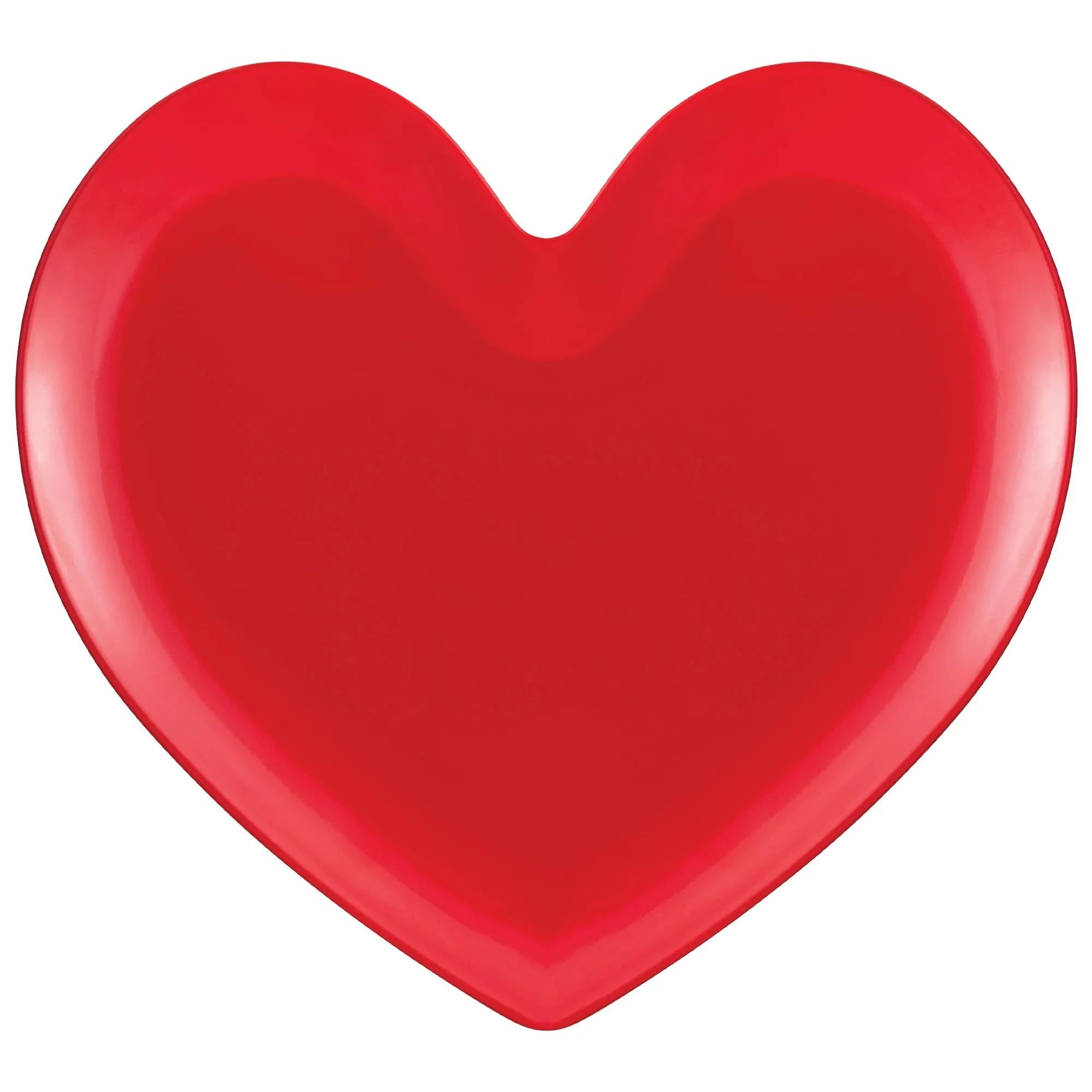 Red Heart Shaped Melamine 9" Plate, 1ct | Walmart (US)