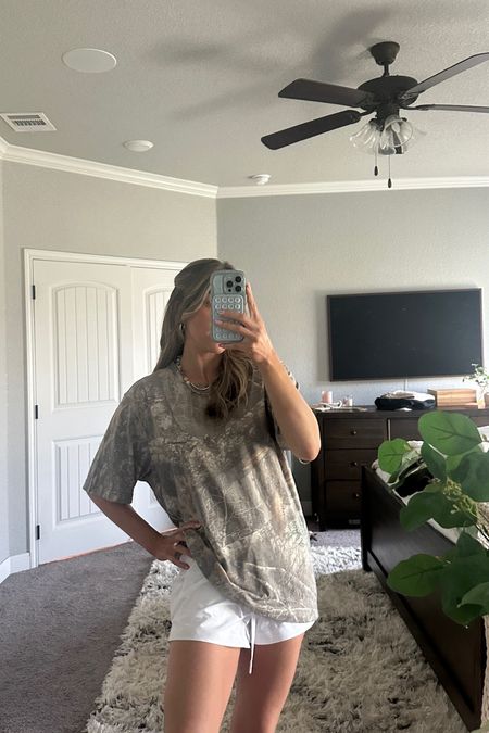 wearing a large in this amazon mens tee! loving the camo! shorts are also true to size and have a shorts lining in them!

#LTKFitness #LTKStyleTip #LTKFindsUnder100