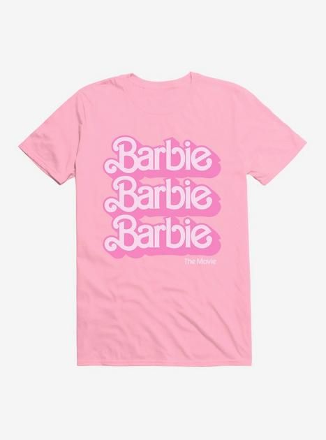 Barbie The Movie Text Stack T-Shirt | BoxLunch