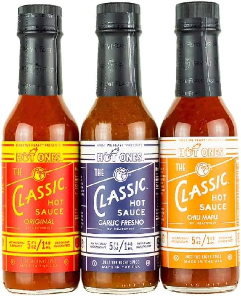 Hot Ones The Classic Trio, Hot Sauce Pack With The Classic Original, Garlic Fresno Chili & Chili ... | Amazon (US)