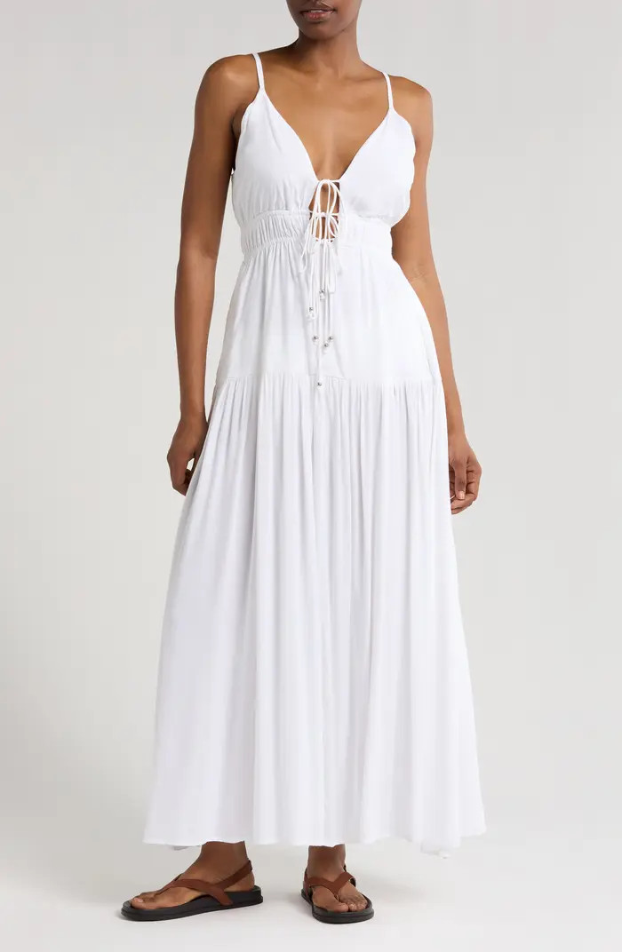 Tie Front Cover-Up Maxi Dress | Nordstrom