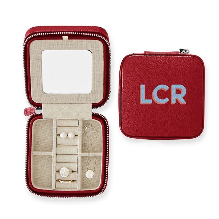 Small Travel Jewelry Case, Shadow Printed | Mark and Graham