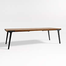 Lakin 106""-144"" Teak Wood Extendable Dining Table | Crate & Barrel