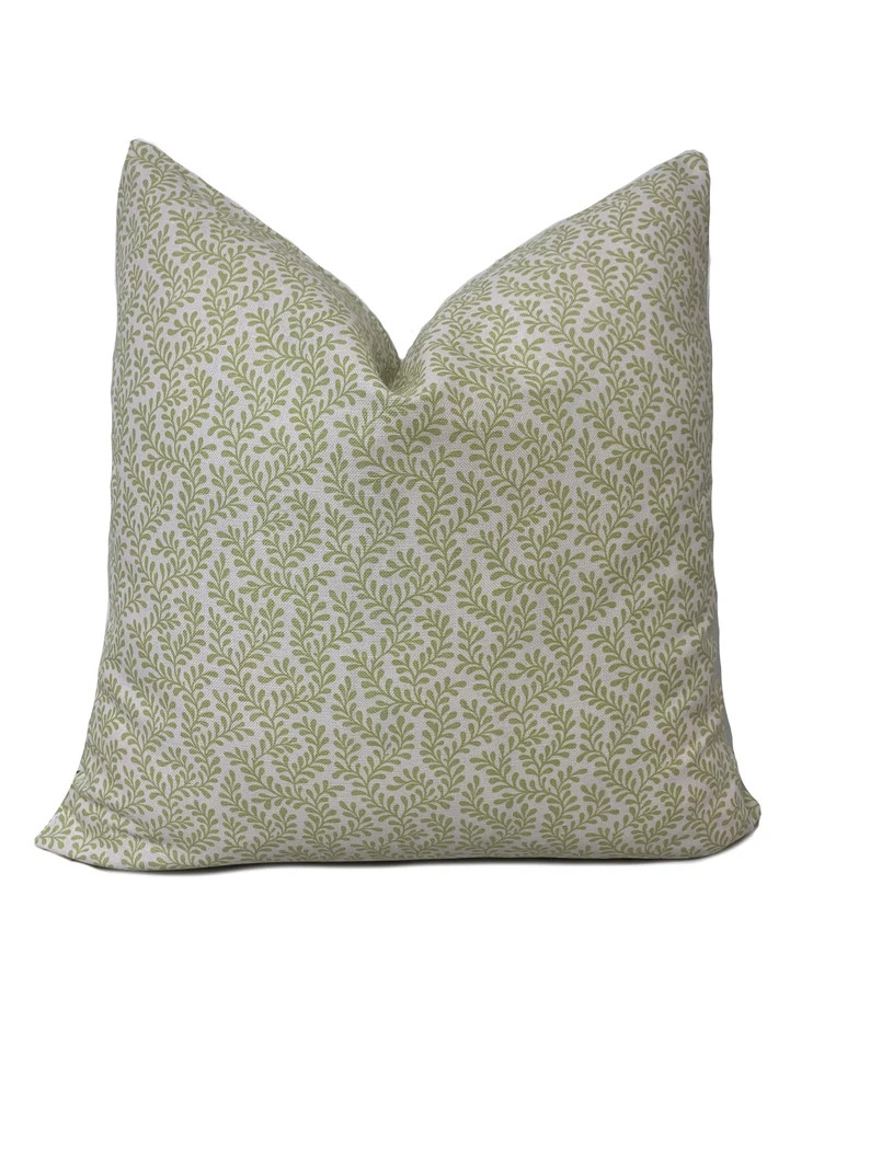 Colefax and Fowler Blythe Green Cushion Cover Pillow Cover Double Sided Home Interior - Etsy | Etsy (US)