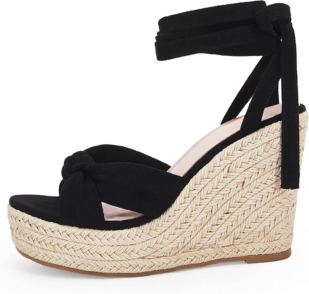 Women's Platform Sandals Wedge Ankle Strap Open Toe Sandals | Amazon (US)