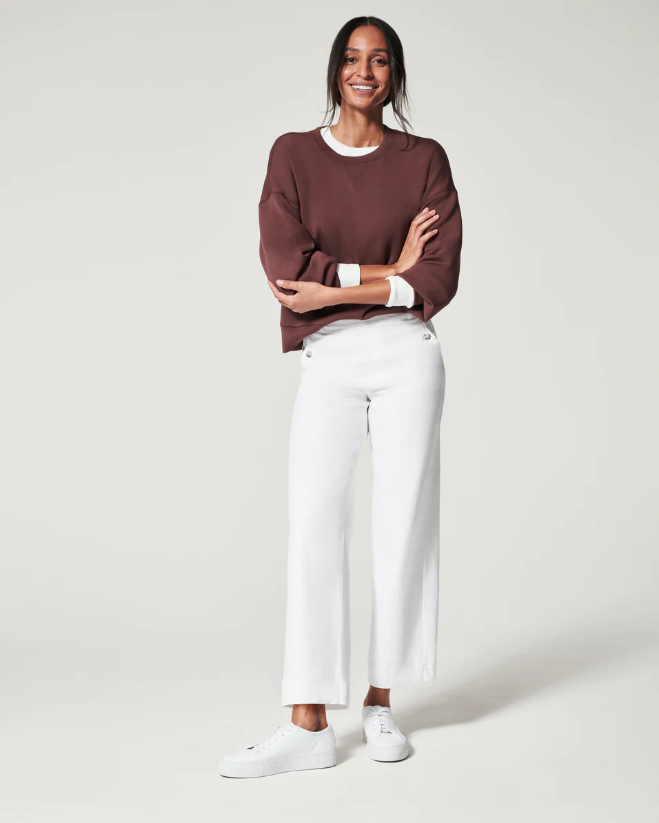 Stretch Twill Cropped Wide Leg Pant | Spanx Canada
