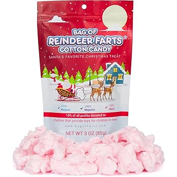 Bag Of Reindeer Farts Cotton Candy Funny Unique Christmas Stocking Stuffer Present For Kids Adult... | Amazon (US)