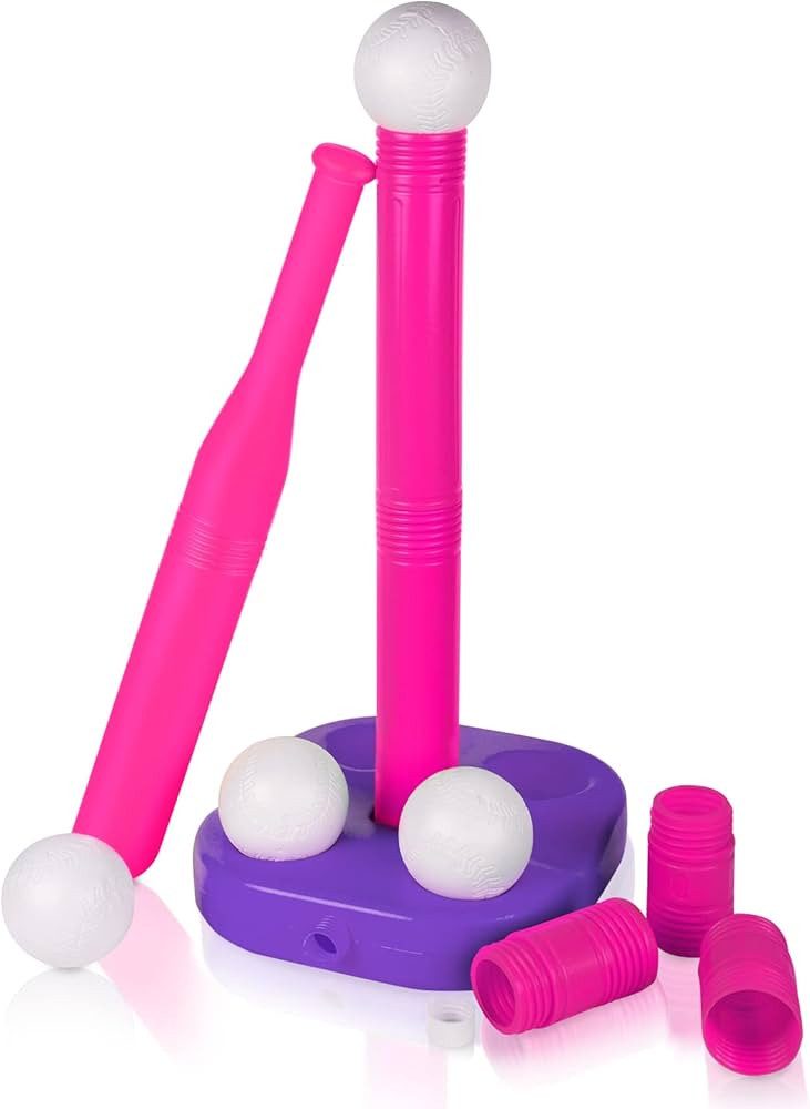 Liberry Adjustable T-Ball Set for Kids and Toddlers, Includes Kids Baseball Bat, Adjustable Heigh... | Amazon (US)