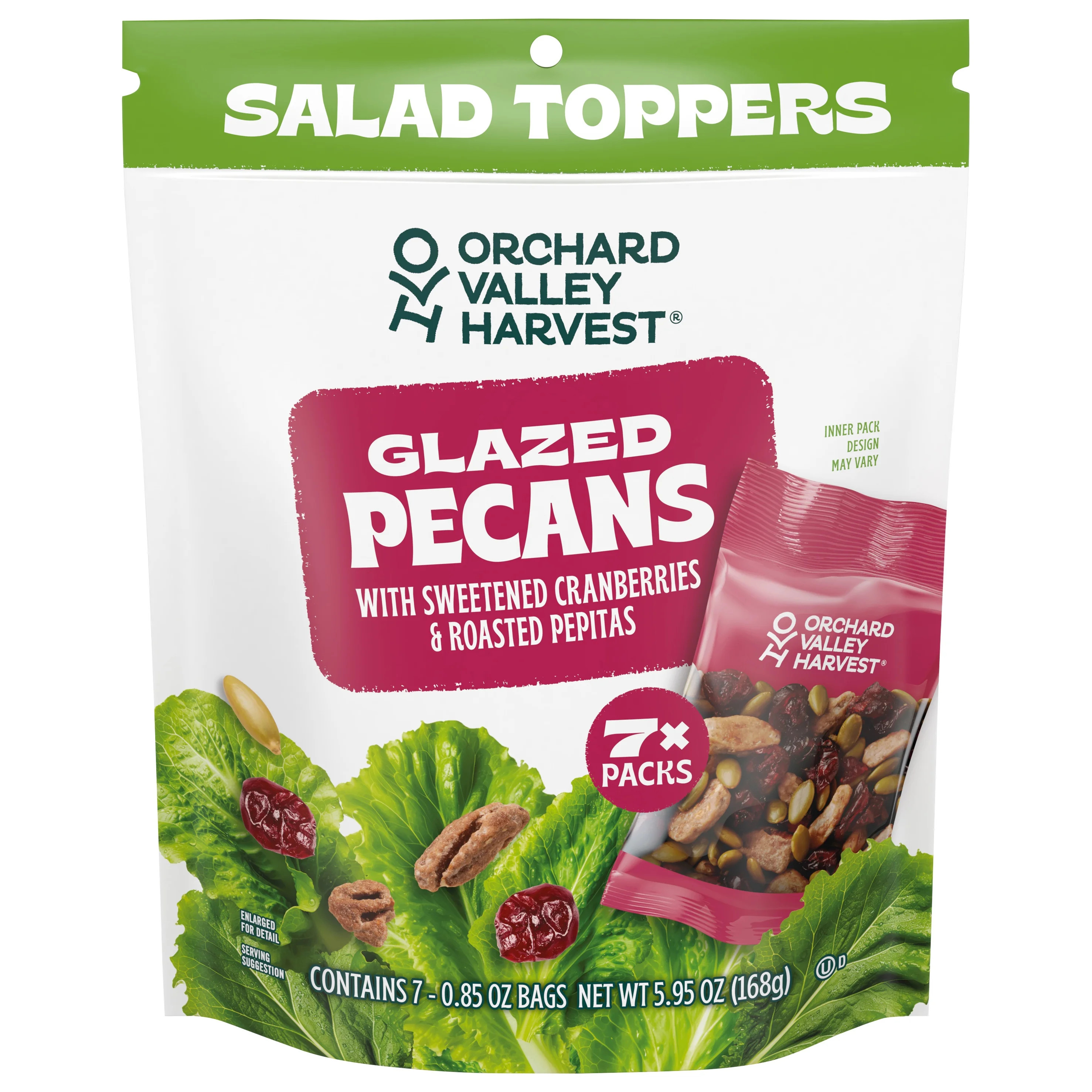 Orchard Valley Harvest Salad Toppers, Gluten Free, Glazed Pecans with Sweetened Cranberries & Roa... | Walmart (US)