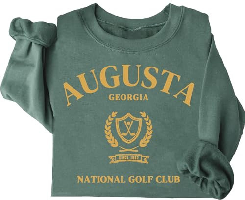 HeMuoMiu Augusta Georgia Crewneck Sweatshirt,Augusta Vintage Golf Club Sweatshirt, Masters Golf Sweatshirt Unisex Green | Amazon (US)