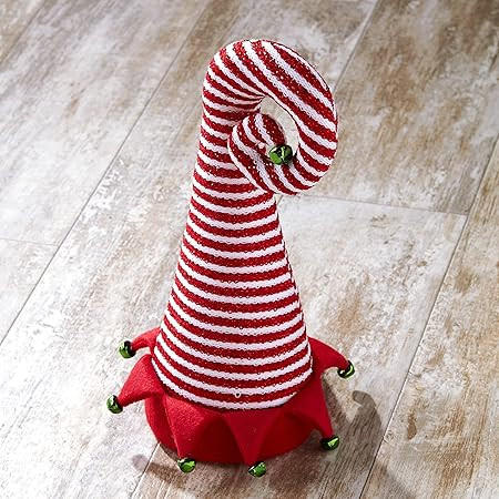 Striped Elf Top Hat Christmas Tree Topper Ornament - Novelty Holiday Accent | Amazon (US)