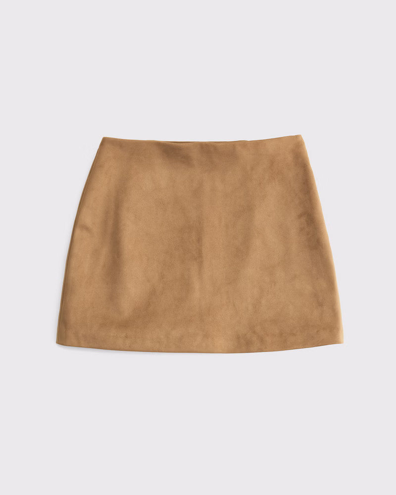 The A&F Scarlett Vegan Suede Mini Skort | Abercrombie & Fitch (US)