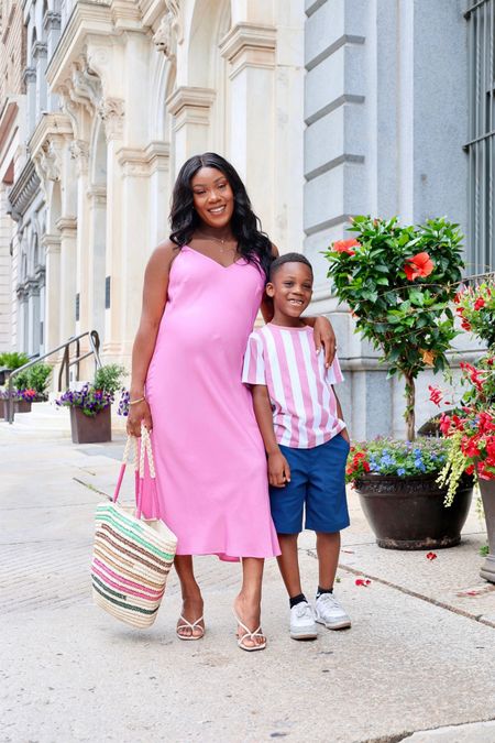 Mommy and me summer outfit from @WalmartFashion. Love the fit of this silk dress and the fact that it bump friend, great quality and will keep you cool. 

#LTKstyletip #LTKunder50 #LTKbump