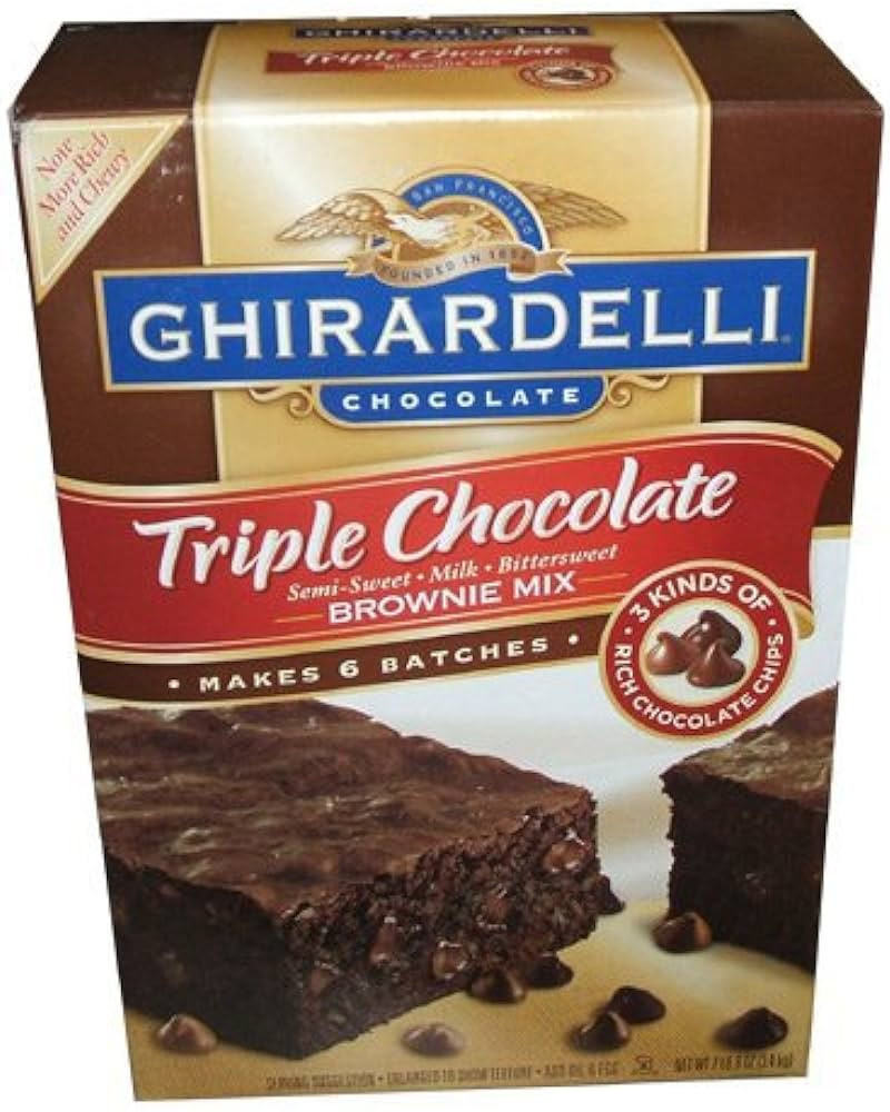 Ghirardelli Triple Chocolate Chip Brownie Mix, 120-Ounce | Amazon (US)