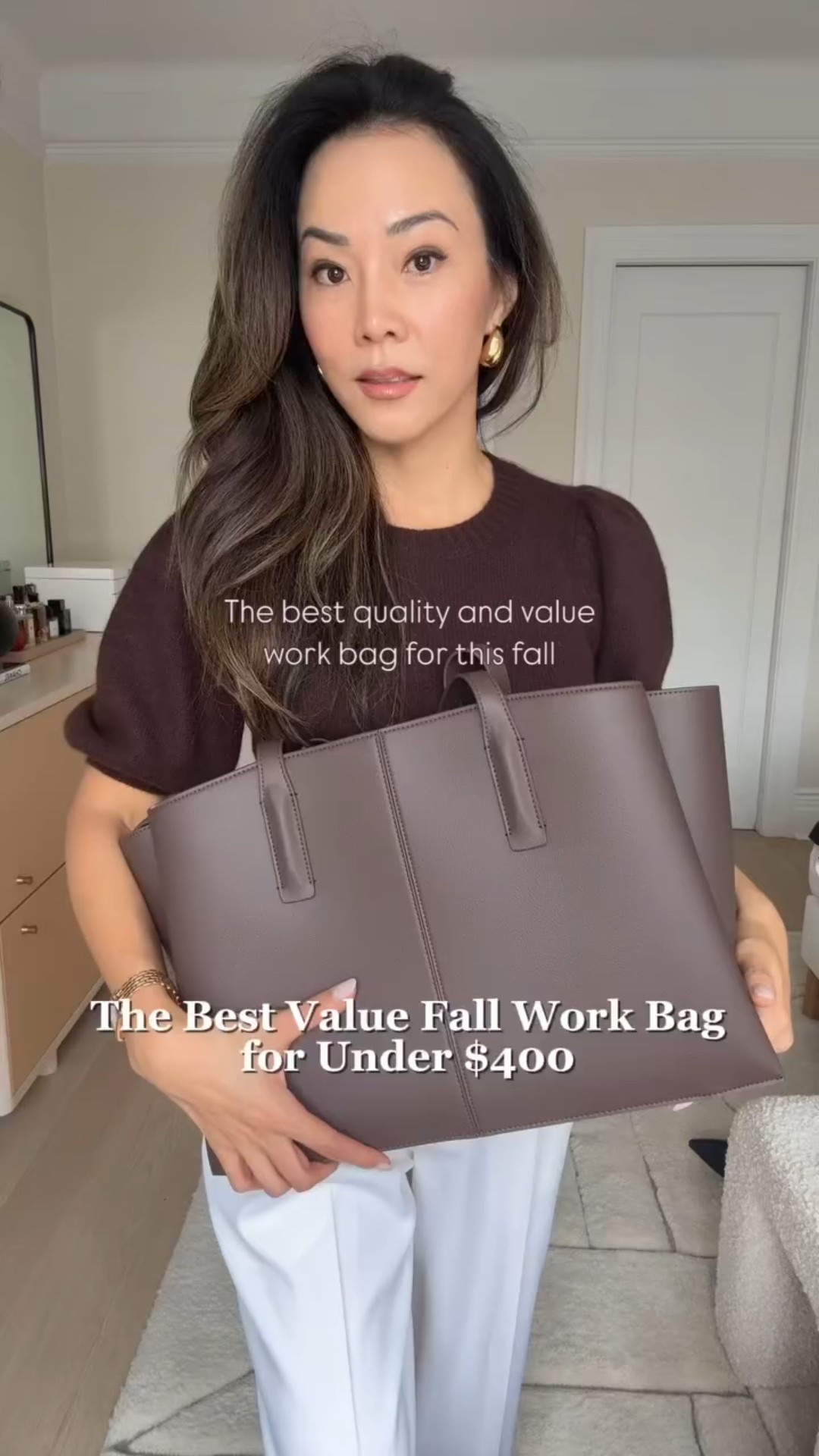 A beautifully structured work bag that fits everything—laptop, documents, even gym clothes. 🤎 The design feels so elevated for the price point.

#workbag #chicessentials #womenwhowork #elevatedbasics #everydaystyle #fallbags #structuredbag #ltkfashion #ltkstyle



#LTKWorkwear #LTKOver40 #LTKootd