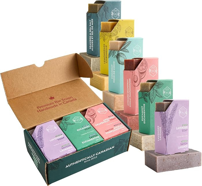 Crate 61, Vegan Natural Bar Soap, Handmade Soap With Premium Essential Oils, Cold Pressed Face An... | Amazon (CA)