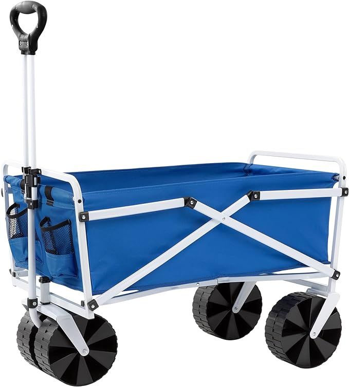 YSC Folding Beach Wagon – Collapsible Cart with Wheels – Utility Shopping Basket – Everyday... | Amazon (US)