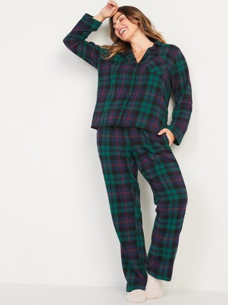 Matching Printed Flannel Pajama Set for Women | Old Navy (US)