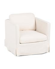 29x23 Slipcover Swivel Accent Chair | TJ Maxx