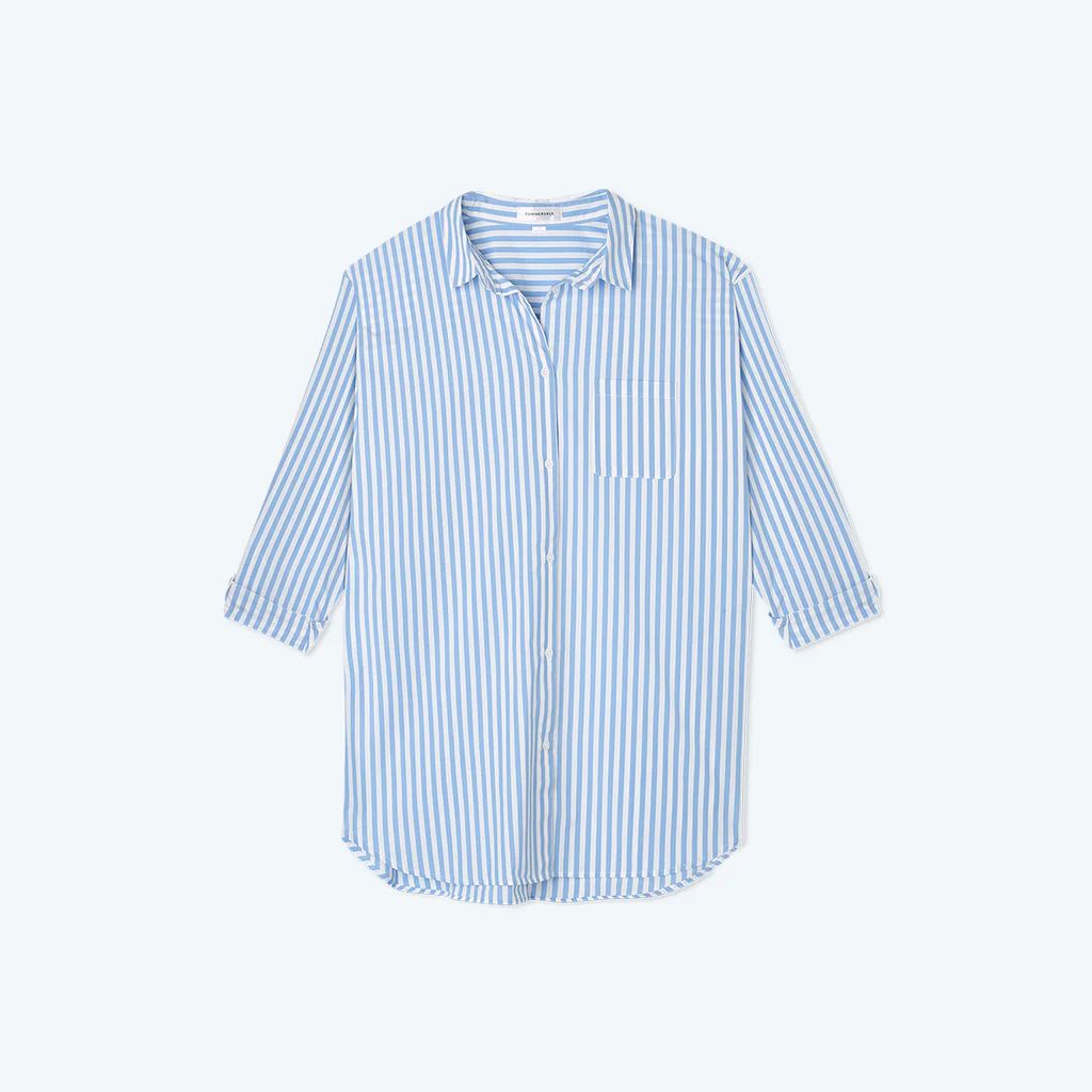 The Perfect Boyfriend Shirt - Pacific & White Sand | SummerSalt