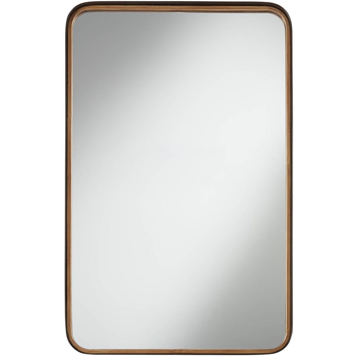Uttermost Andi Rectangular Vanity Decorative Wall Mirror Modern Beveled Glass Gold Black Iron Fra... | Target