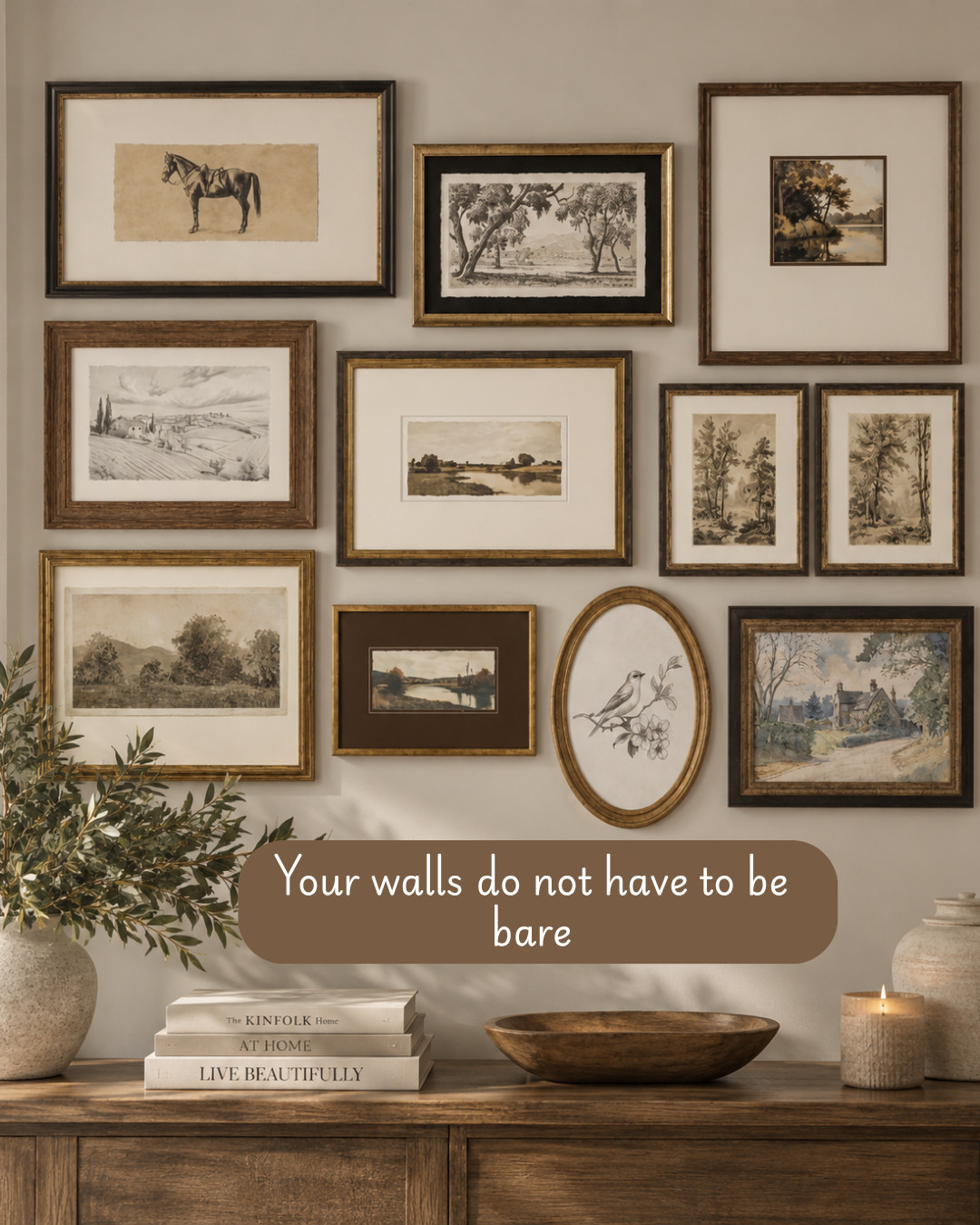 Vintage-inspired art is one of my favorite ways to make a home feel collected and cozy. 🤎

I love how mixing antique-style frames, landscapes, sketches, and different matting makes a gallery wall feel like it was collected over time—not perfectly matched.

These are such an easy way to get that old-world, cozy cottage look without the antique-store price tag. 

 #LTKHome #LTKSaleAlert
