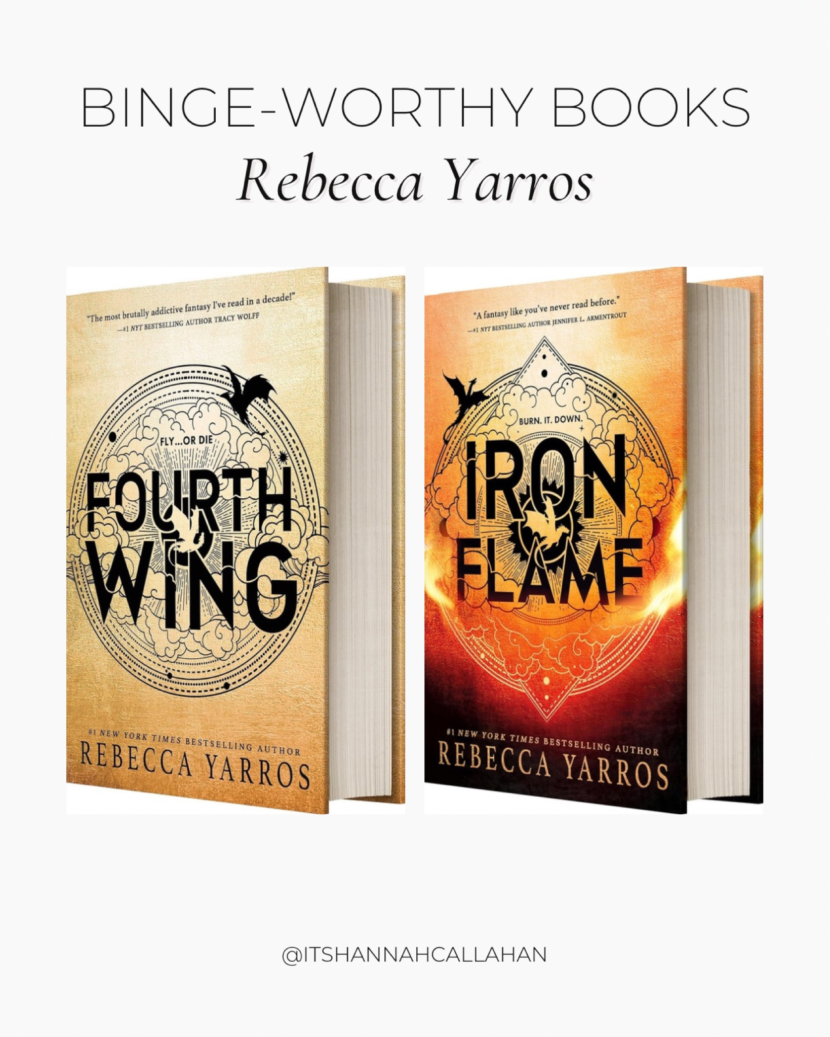 Fourth Wing and Iron Flame by Rebecca Yarros are pure heaven. These romance fantasy books are brilliantly done and so captivating! Highly recommend!! ⭐️⭐️⭐️⭐️⭐️

#LTKFindsUnder50