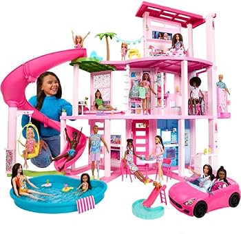 Barbie Dreamhouse 2023, Pool Party Doll House with 75+ Pieces and 3-Story Slide, Barbie House Pla... | Amazon (US)