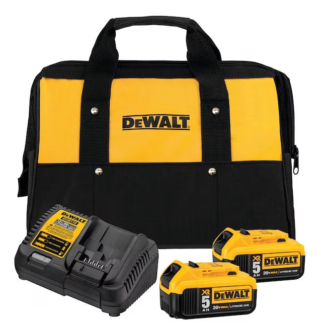 DEWALT XR 20 2-Pack 5 Amp-Hour; 5 Amp-Hour Lithium-ion Battery and Charger (Charger Included) | Lowe's