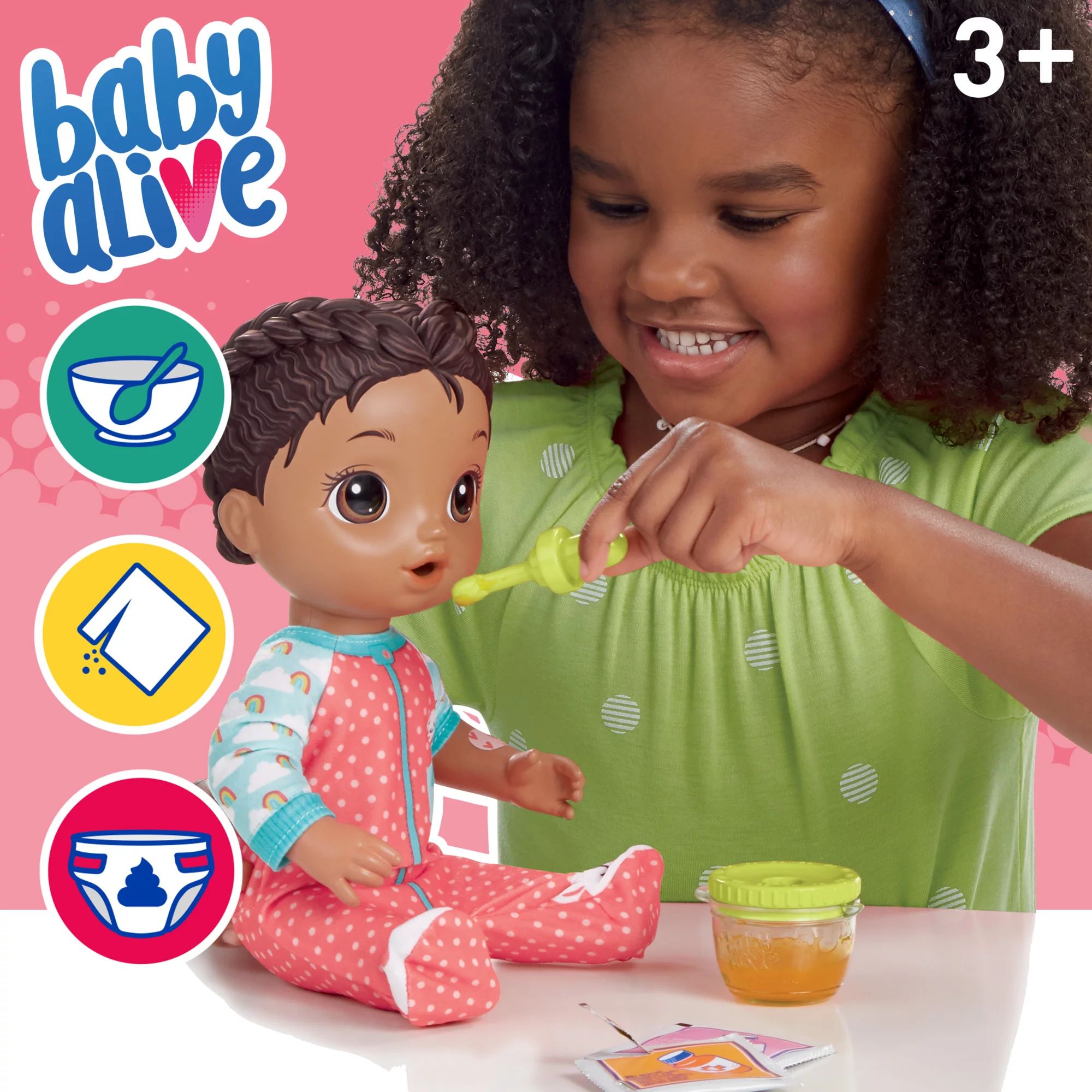 Baby Alive Mix My Medicine Doll, Polka Dot Pajamas, Doctor Accessories - Walmart.com | Walmart (US)