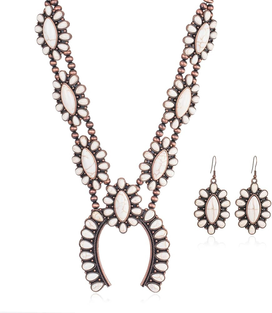 Rustic Couture's Western Jewelry Set for Women Cowgirl Vintage Western Necklace Earring | Amazon (US)